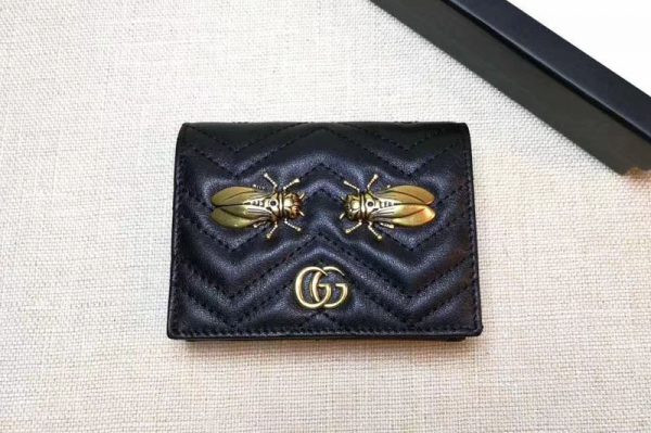 Replica Gucci 466492 GG Marmont cicada stud card case