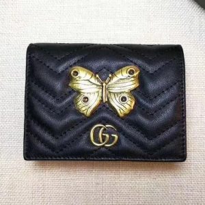 Replica Gucci 466492 GG Marmont Butterfly stud card case