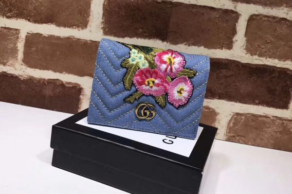 Replica Gucci 466492 Unskilled Worker GG Marmont card case