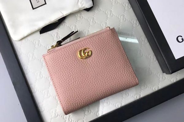 Replica Gucci 474747 Calfskin Leather Wallet Pink