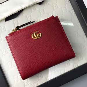 Replica Gucci 474747 Calfskin Leather Wallet Red