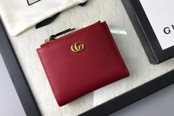 Replica Gucci 474747 Calfskin Leather Wallet Red