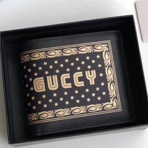 Replica Gucci 510491 Guccy bi-fold wallet Black