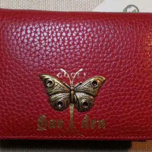 Replica Gucci Garden Butterfly Leather Card Case 516938 Red