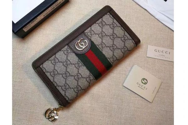 Replica Gucci ‎523154 Ophidia GG zip around wallet