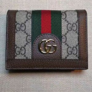 Replica Gucci 523155 GG Supreme Ophidia card case Wallets