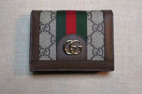 Replica Gucci 523155 GG Supreme Ophidia card case Wallets