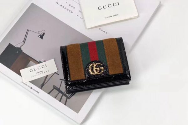 Replica Gucci Ophidia card case 523155 Brown