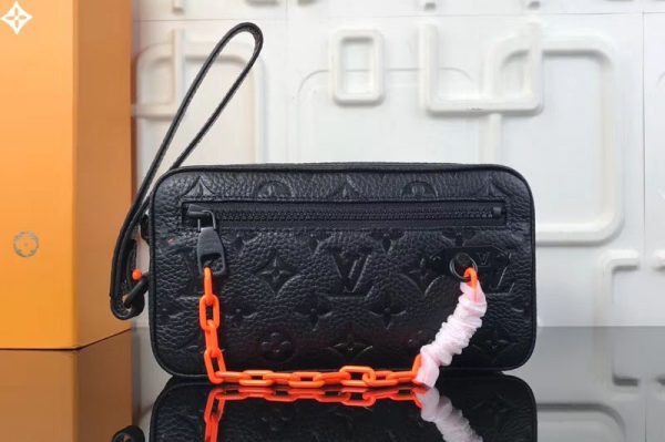 Replica Louis Vuitton M44458 LV Monogram Vernis Clutch Black