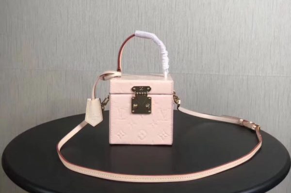 Replica Louis Vuitton M52464 LV Bleecker Box Monogram Vernis Pink