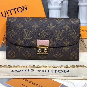 Replica Louis Vuitton M61273 LV Croisette Wallet Monogram Canvas Bags Rose Ballerine