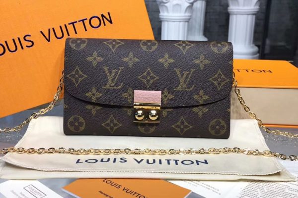 Replica Louis Vuitton M61273 LV Croisette Wallet Monogram Canvas Bags Rose Ballerine