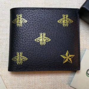 Replica Gucci 495055 Bee Star leather bi-fold wallet