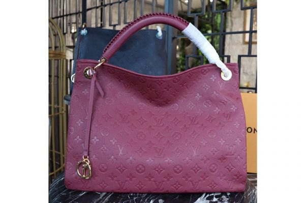 Replica Louis Vuitton M43257 LV Artsy MM Monogram Empreinte Bags Raisin