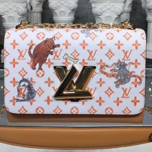 Replica Louis Vuitton M44408 LV Twist MM Transformed Monogram canvas White