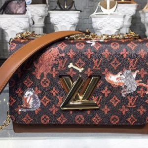 Replica Louis Vuitton M44408 LV Twist MM Transformed Monogram canvas Brown