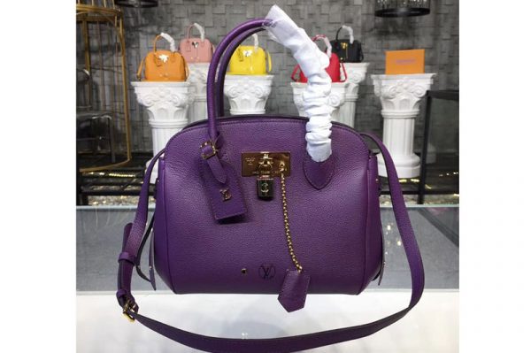 Replica Louis Vuitton M55027 LV Veau Nuage Leather Milla PM Bags Purple