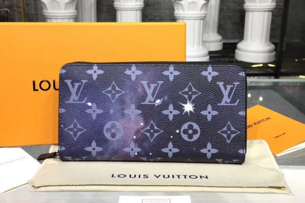 Replica Louis Vuitton M60017 LV Zippy Wallets Monogram Galaxy Canvas