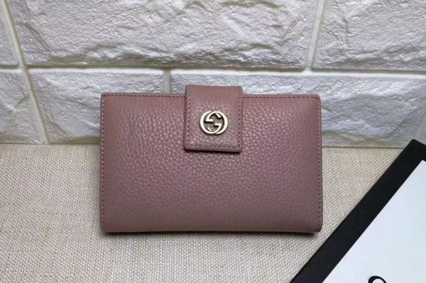 Replica Gucci 337023 Calfskin Leagther Wallet Pink