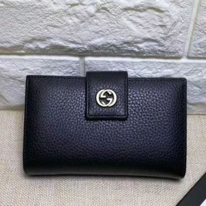 Replica Gucci 337023 Calfskin Leagther Wallet Black