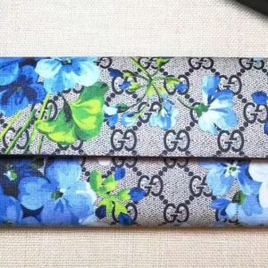 Replica Gucci 404070 GG Blooms continental wallet Blue