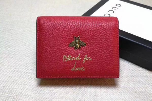 Replica Gucci 460185 Animalier Card Case Red