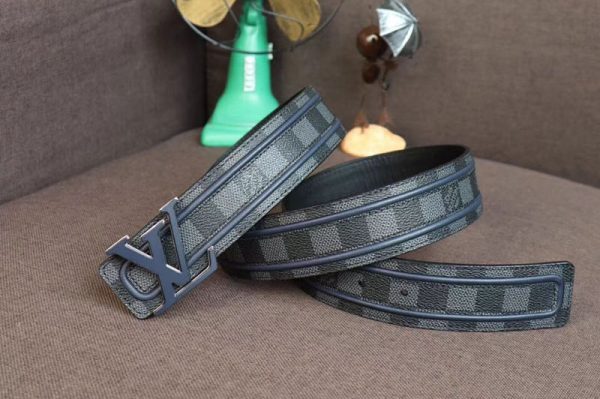 Replica Louis Vuitton M0051V LV Initiales 40mm Belts Damier Graphite Canvas Black