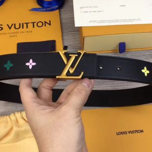 Replica Louis Vuitton M0078U LV New Wave 35mm Belt Black