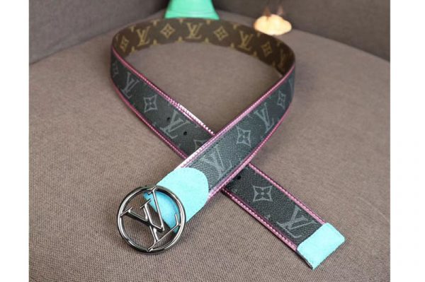 Replica Louis Vuitton M0115U LV Circle 40mm Belt Monogram Eclipse canvas