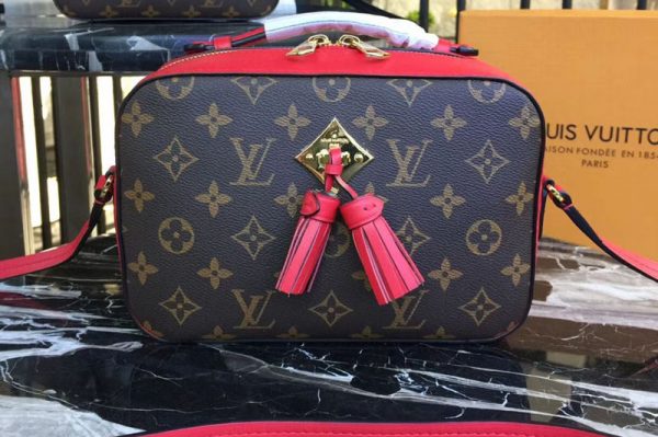 Replica Louis Vuitton M43556 LV Saintonge Bags Monogram Canvas Red