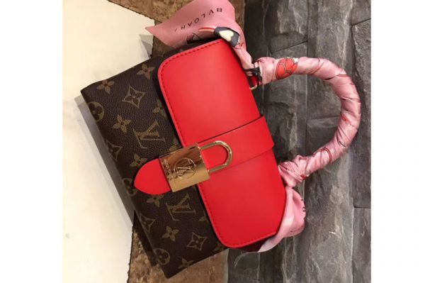 Replica Louis Vuitton M44322 LV Locky BB Monogram Canvas And Epi Leather Red