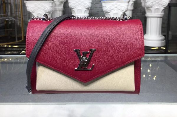 Replica Louis Vuitton M52441 LV Soft calfskin Mylockme BB Bags Red