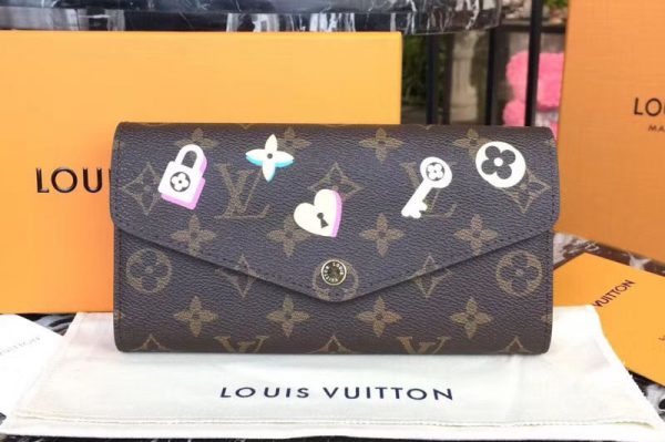 Replica Louis Vuitton M60531 LV Sarah Wallet MY LV World Tour Monogram Canvas Wallet