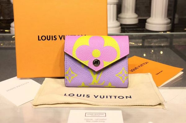 Replica Louis Vuitton M62933 LV Zoe Wallet Calf Leather Purple