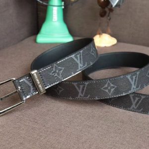 Replica Louis Vuitton MP055U LV Ouest 30mm Belt Monogram Glaze leather strap