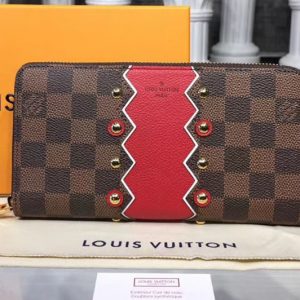 Replica Louis Vuitton N60145 LV Damier Ebene Canvas Zippy Wallet