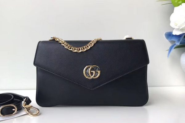 Replica Gucci 524822 Medium double shoulder bags Black