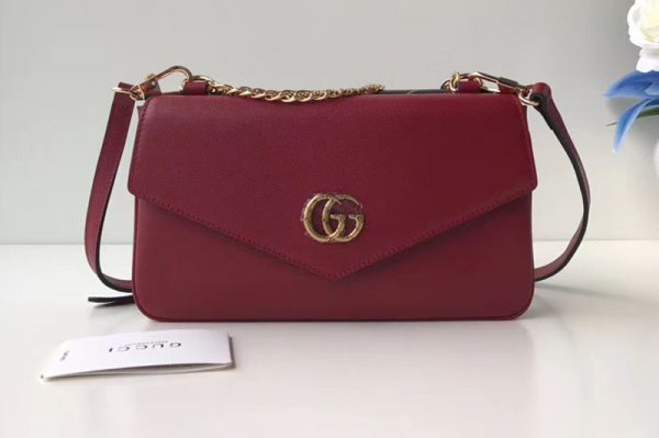 Replica Gucci 524822 Medium double shoulder bags Black/Red