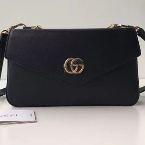 Replica Gucci 524822 Medium double shoulder bags Black/Green