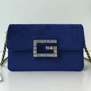 Replica Gucci ‎544242 GG Shoulder bag with Square G Dark blue velvet