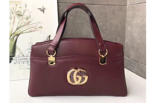 Replica Gucci 550130 Arli Large Top Handle Bag Wine Leather