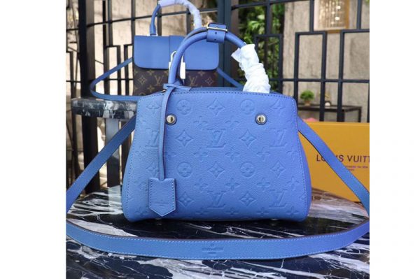 Replica Louis Vuitton M44314 Monogram Empreinte Montaigne BB Bags Blue