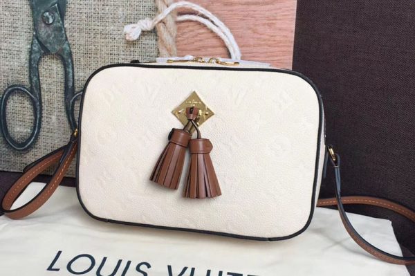 Replica Louis Vuitton M44597 LV Saintonge Bags Monogram Empreinte Leather Crème Caramel