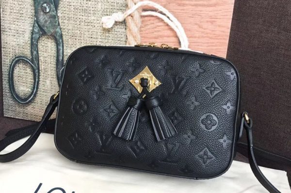 Replica Louis Vuitton M44593 LV Saintonge Bags Monogram Empreinte Leather Black