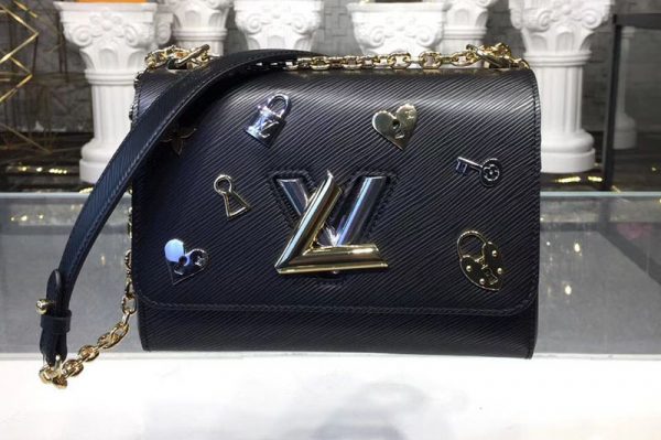 Replica Louis Vuitton M52891 Twist MM MM Bags Epi Leather Black