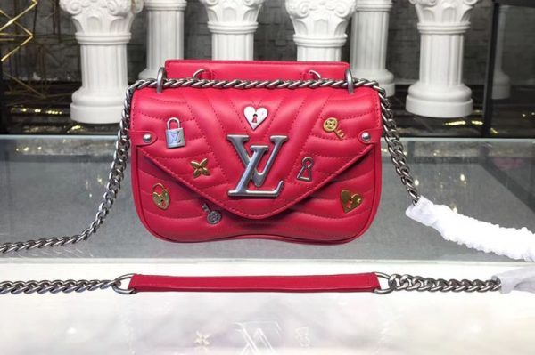 Replica Louis Vuitton M53213 New Wave Chain Bag PM New Wave Leather Red