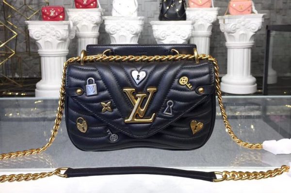 Replica Louis Vuitton M53213 New Wave Chain Bag PM New Wave Leather Black