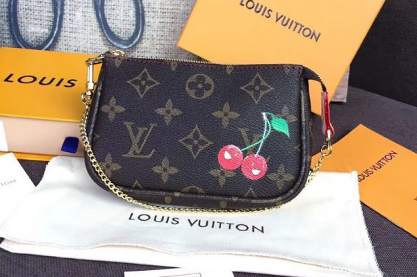 Replica Louis Vuitton M58009 Mini Pochette Accessoires Monogram Canvas With Cherry