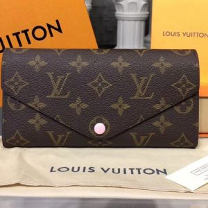 Replica Louis Vuitton Monogram Canvas Josephine Wallet Rose Ballerine M41739