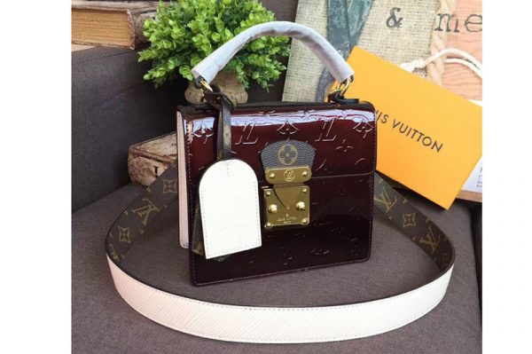 Replica Louis Vuitton M90376 Spring Street Bags Monogram Vernis Leather Purple